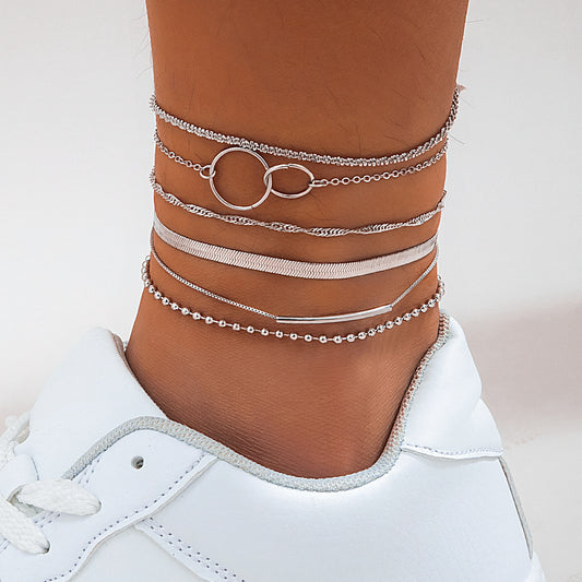 Sweet Cool Leisure Rhinestone Beach Anklet Foot Ornaments
